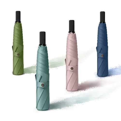 IDREAMY爱丽嘉'無'系列三折超轻黑胶伞160g简约款