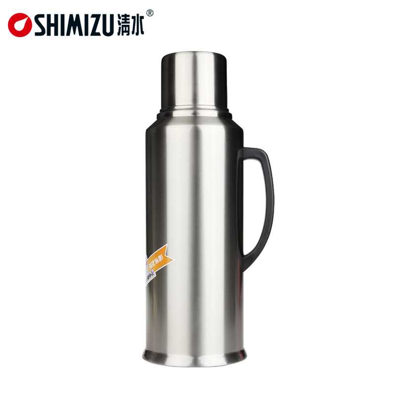 SHIMIZU/清水热水瓶家用暖壶玻璃内胆开水瓶不锈钢暖瓶保温瓶3261