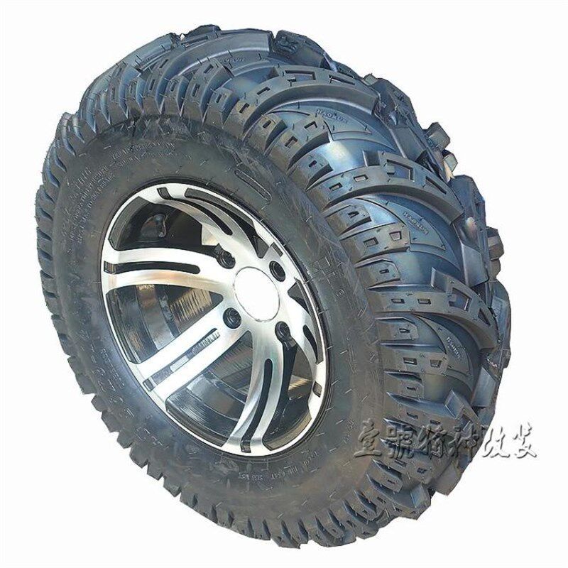 自制改装钢管四轮沙滩车卡丁车14寸轮胎 26X9-14寸轮毂轮胎