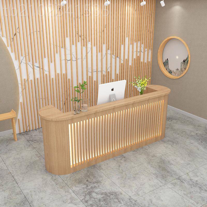 现代新生中式吧收银复古饭店民宿养馆台WHC美容院酒店前台台接待