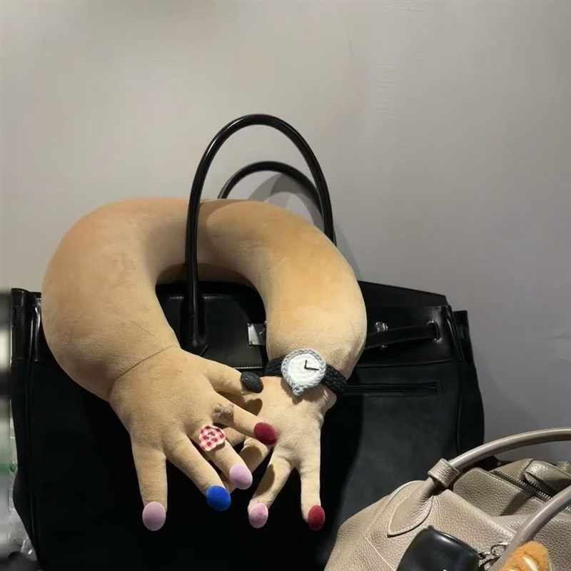 手指抱枕搞怪u型枕创意颈枕旅行便捷办公室午休睡觉闺Y蜜生日礼物