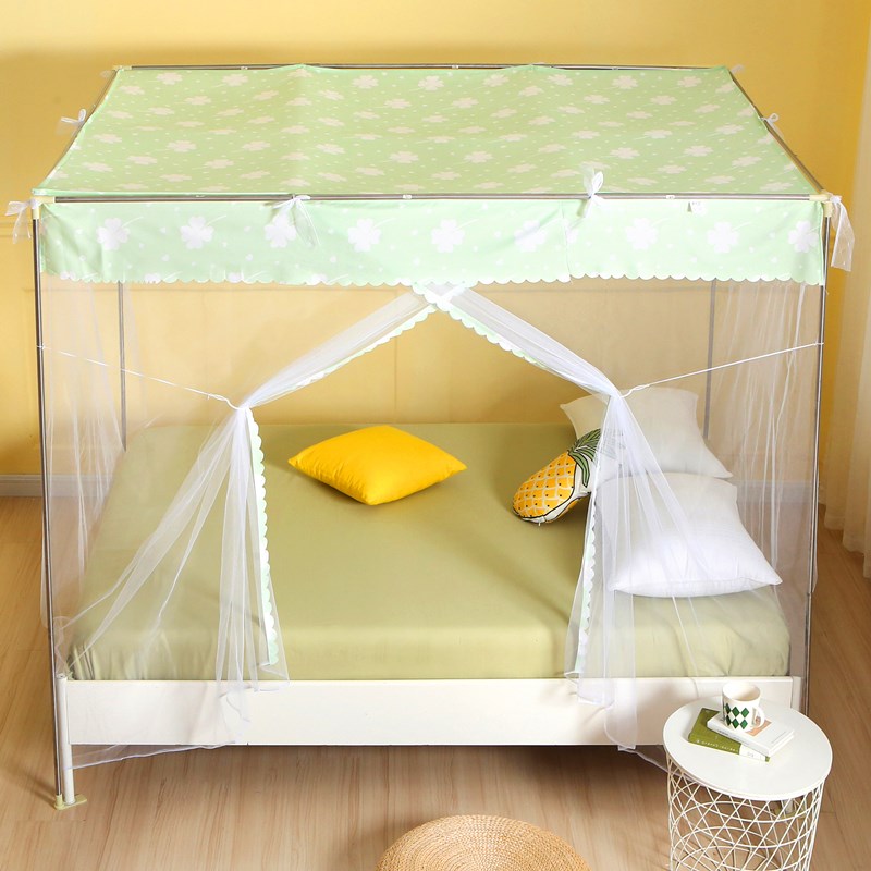 家用蚊帐卧室老式加密加厚防尘顶1.5mH大学生宿舍单人床上下铺通