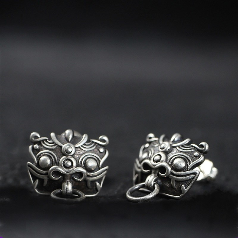 2024新款潮貔貅耳q钉女男士潮男单只暗黑系个性耳骨钉发财暴富