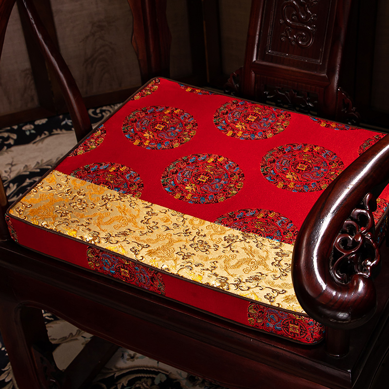 中式红木椅子坐垫新中式椅垫家y用茶桌椅餐椅垫太师椅子垫圈椅座
