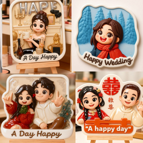 莱卡熊私人定制冰箱贴浮雕款