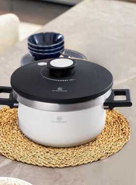 科迈德系列-旋钮式双耳4L压力锅（白色款）