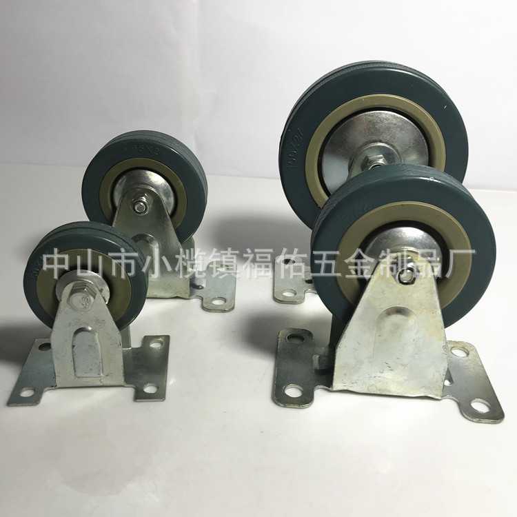 厂家直供灰胶脚轮定向万向刹车2寸2.5寸3寸4寸5寸PVC脚轮推车脚轮