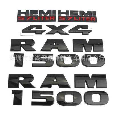 适用于新款道奇RAM 4x4贴标 RAM1500 HEMI 5.7liter车标 皮卡车贴