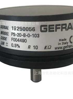 意大利GEFRAN杰佛伦传感器角度电位器PS-20-B-0-103传感器F004490