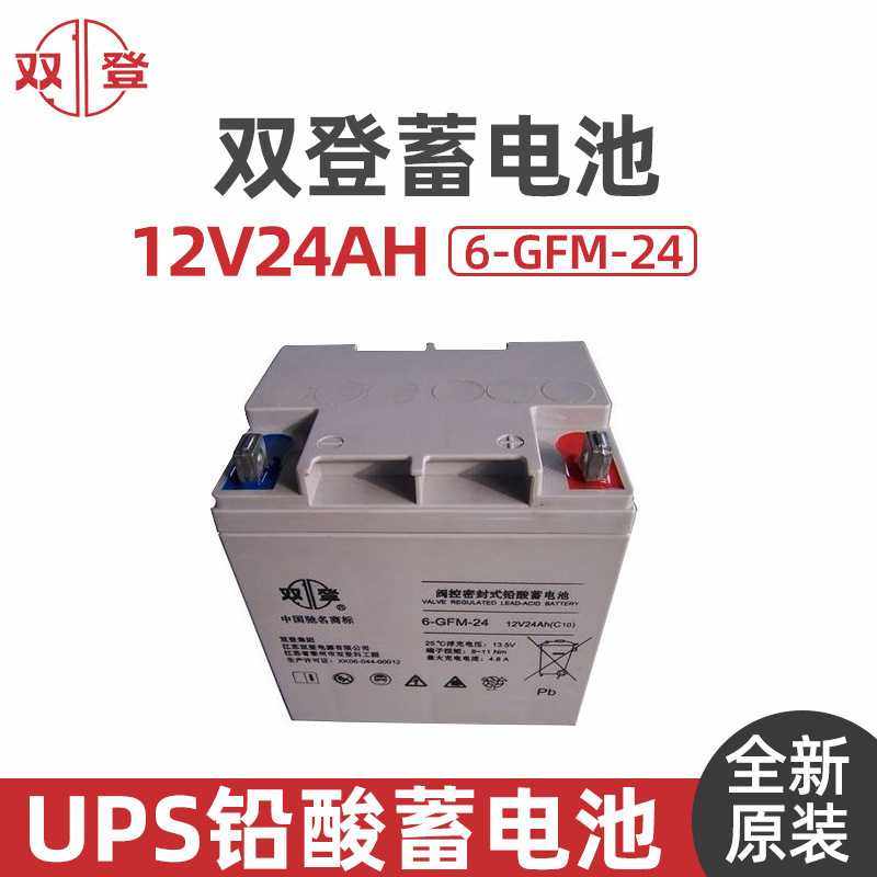 双登蓄电池6GFM-24/12V24AH 质保三年UPS\EPS直流屏用铅酸免维护