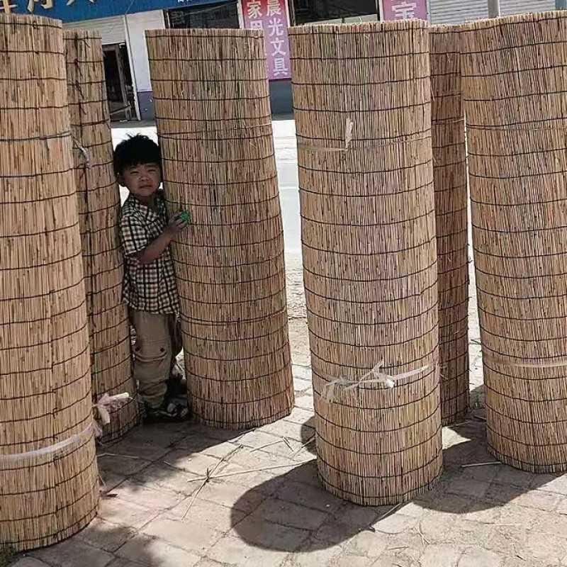 植绒中式风格芦苇帘卷帘大卷外装高遮光度70-90飘窗落地窗碳化工