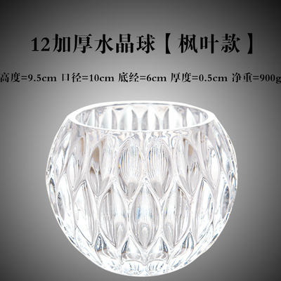 水培器皿创意玻璃花盆水养植物瓶透明花器绿萝铜钱草花瓶圆形容器