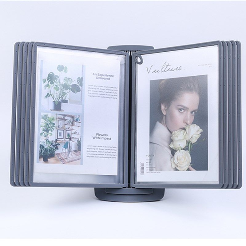 厂家A4翻页文件架10页桌面展示架资料夹台式活页餐厅车间操作架,文具电教/文化用品/商务用品,文件座/文件架/文件框,淘宝优惠券,粉丝福利购,淘宝优惠卷