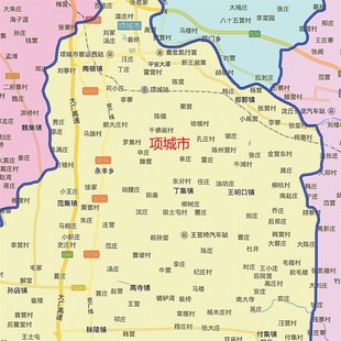 周口市地圖貼圖辦公室掛圖高清防水墻壁貼超大裝 2024新款 飾畫定制