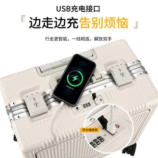 箱皮箱 前开口登机箱免托运18寸小行李箱20小型轻便O商务铝框密码