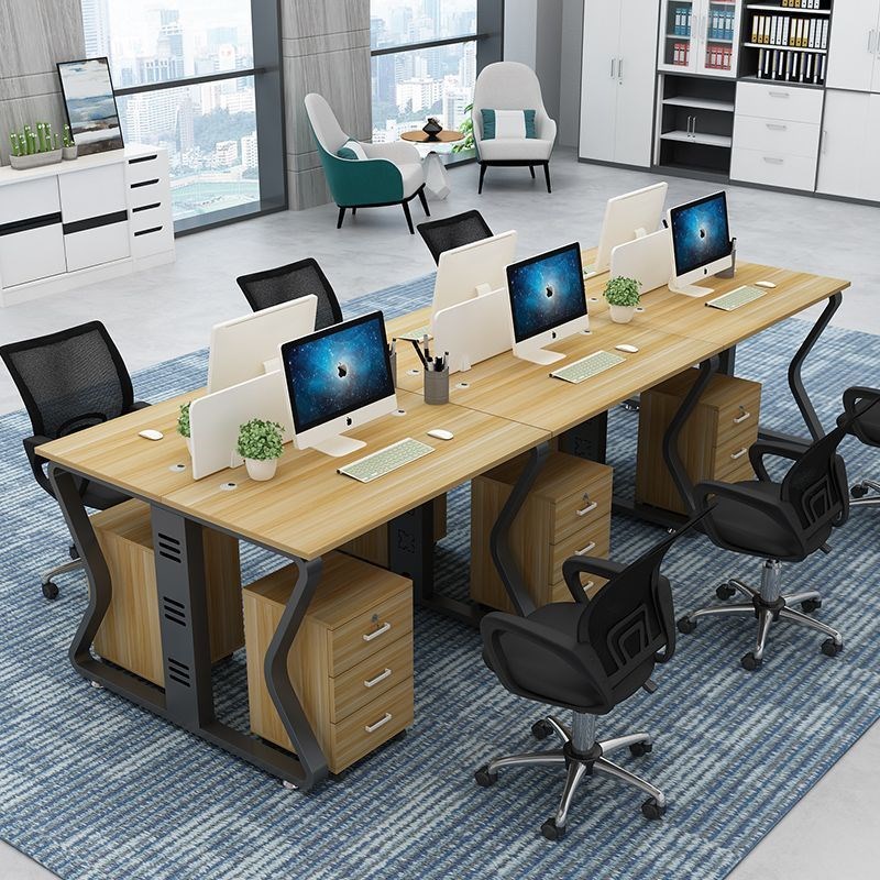 职员工位桌办公桌椅组合一整套双人四人位屏风隔断电脑桌办公桌