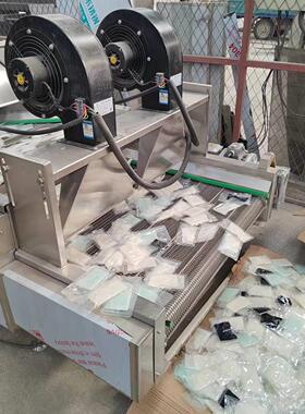 农业项目果蔬加工设备巴氏杀菌后冷却风干一体机 包装袋翻转风干