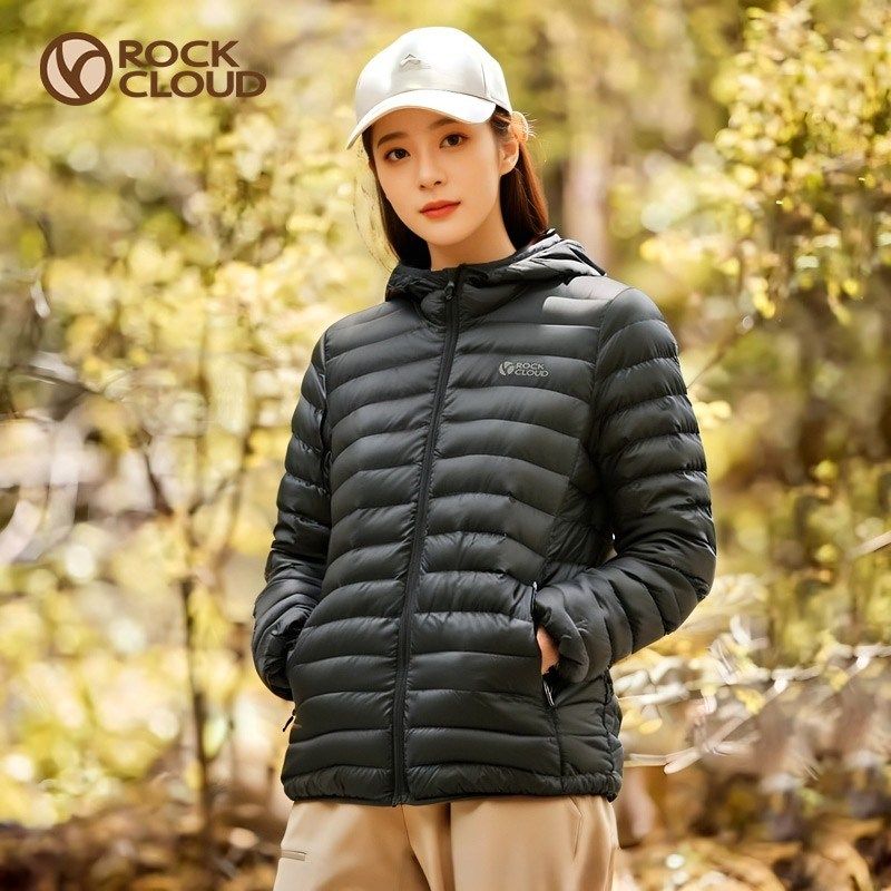 岩云轻薄700蓬拒水鹅绒服2023秋冬轻暖N带帽短款男女多色羽绒服