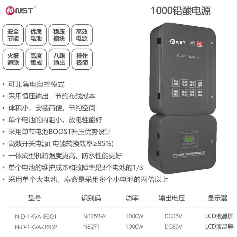新国标NST拿斯特应急照明控制器eps集中电源8回300W500W分配电箱