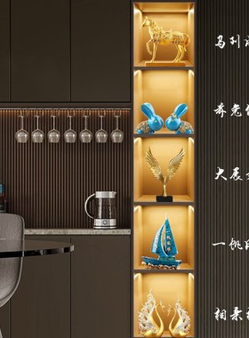 高端轻奢中式摆件餐厅柜酒柜玄关客厅高级创意饰品U网红工艺品摆