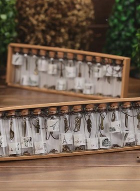 复古幸运挂饰许愿瓶创意学生生日礼物玻璃工艺V品海洋漂流瓶