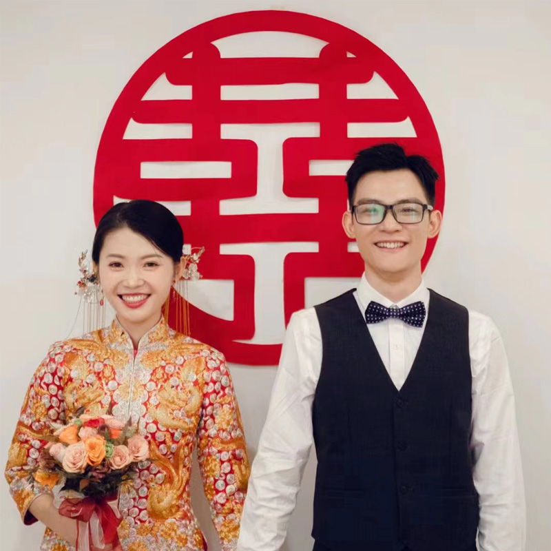 结婚接亲游e戏剪纸舞龙拍照新娘堵门道具领证小彩龙灯笼醒狮中国