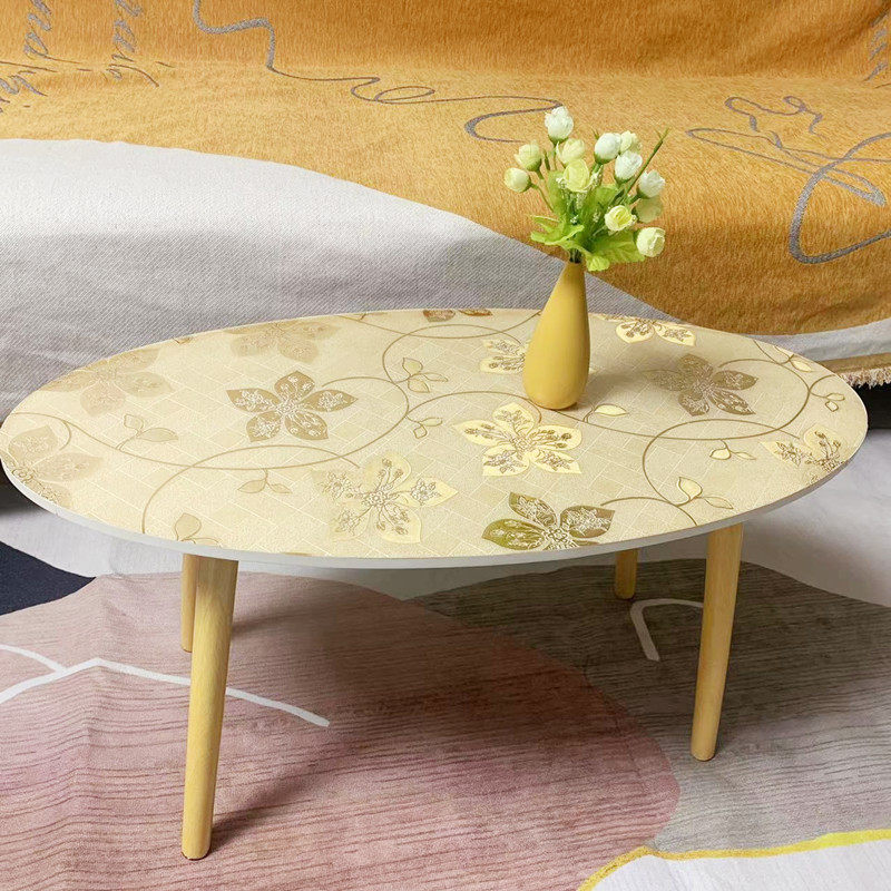 椭圆形茶几桌布PVC彩色防水防油防烫免洗餐桌垫圆形鹅卵石形家用