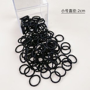 黑色小皮筋女扎头拇指圈宝宝发圈儿童皮套发量少发圈细不伤发发绳