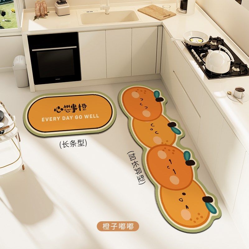 厨房地垫餐厅灶台边用长条地毯硅藻泥吸水防油防滑脚垫子耐脏地毯,居家布艺,厨房地垫,淘宝优惠券,粉丝福利购,淘宝优惠卷