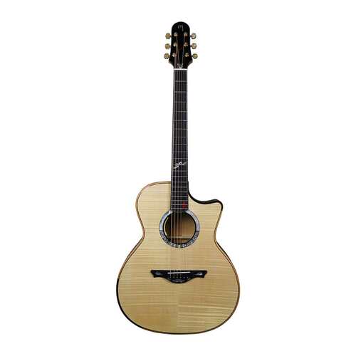 慕西卡一生所爱40寸单板吉他民谣木吉他虎纹枫面单吉他guitar
