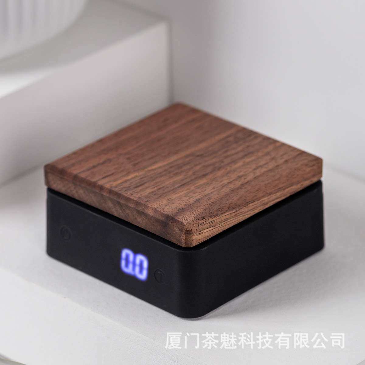电子秤家用小型精准克称创意实木便携茶称电子量茶称茶器食物称