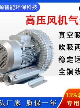 2JM840H37高压旋涡风机漩涡气泵真空泵工业除尘吸尘器配套鼓风机