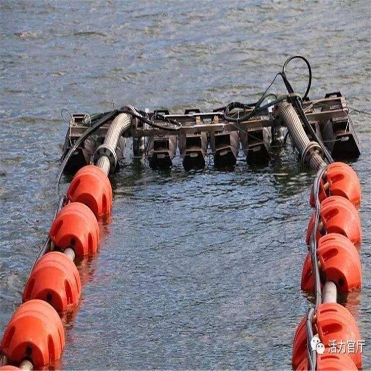 聚乙烯水上管线抬浮管道浮筒 两半片对夹螺杆固定式浮体 内径110