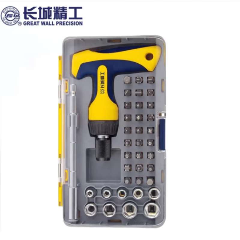 长城 棘轮螺丝批组套 38件T型 288038