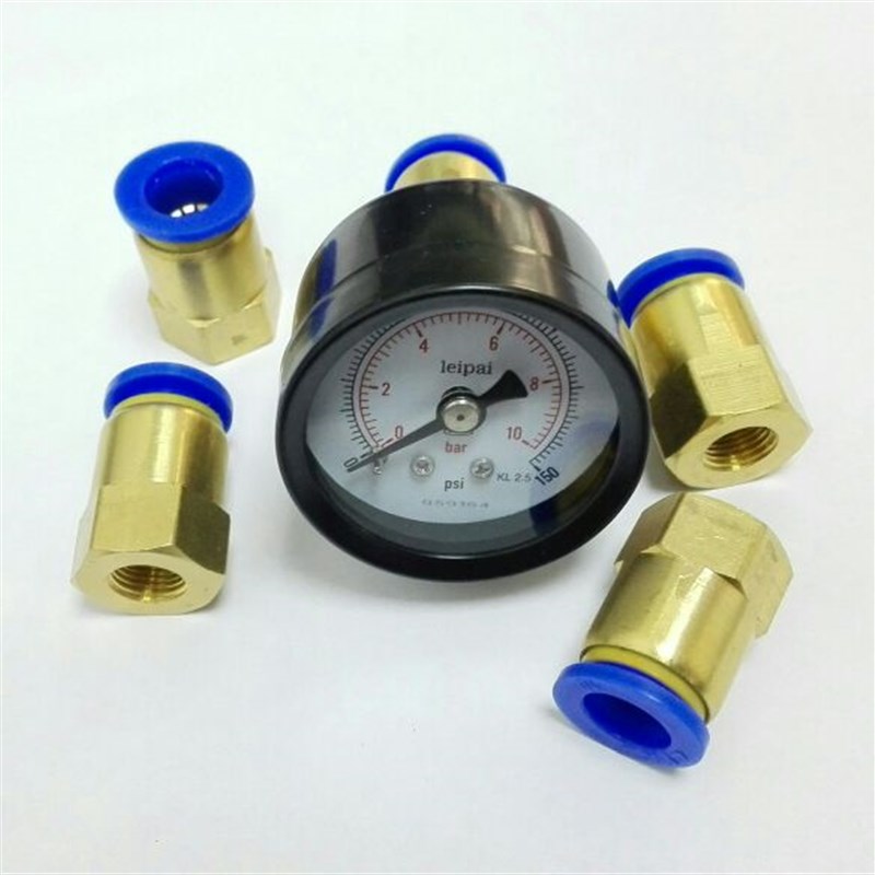 压力表接头 1分-8mm 内牙G1/8 外接8mm气管 1分-8铜塑接头 g1/8-8