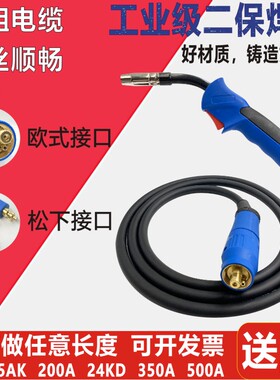 瑞凌款二保焊枪欧式200A350A500A二氧化碳气保焊枪15AK24KD焊把线