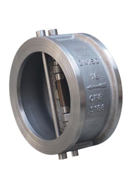 不锈钢对夹式止回阀H76W-16P 对夹双瓣旋启式蝶形止回阀DN50/100