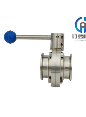 316L/不锈钢卫生级蝶阀/手动卫生蝶阀门/卡箍式快装蝶阀门19102