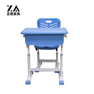 新款中小学生单人ABS课桌椅培训托管班桌椅可升降学习桌厂家直销