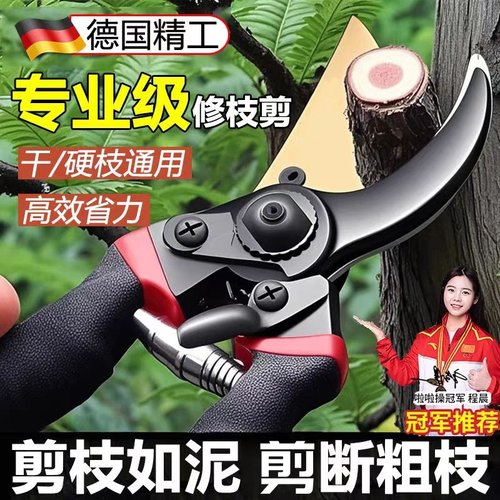 德国精工剪树枝专用剪刀修枝剪刀粗枝果树修花剪家用园艺剪刀省力