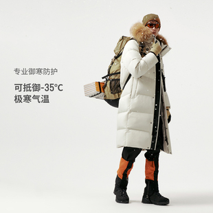 坦博尔长款 羽绒服 羽绒服毛领加厚外套男女同款