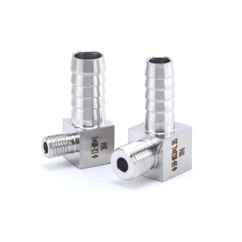 304不锈钢公制外牙宝塔弯头 外丝直角宝塔M10M12M14M16M18M20M22