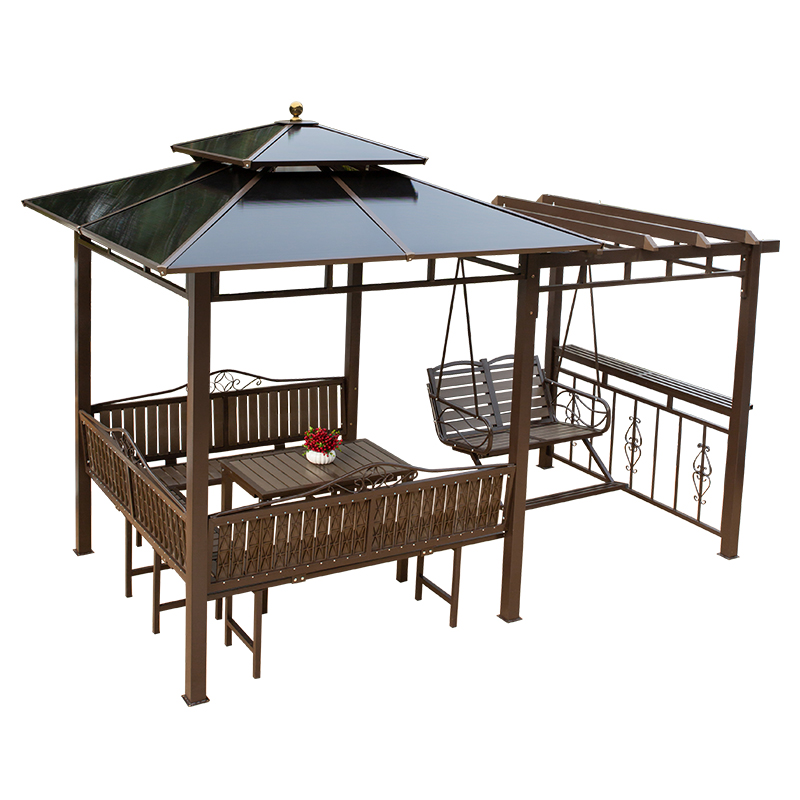 户外凉亭葡萄架别墅庭院防腐木铝合金花园露台休闲亭子室外遮雨棚