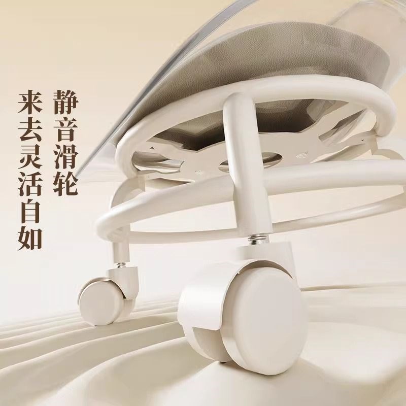 亚克力凳子静音万向轮儿童带娃学步凳网滑轮小椅子家用矮凳美缝