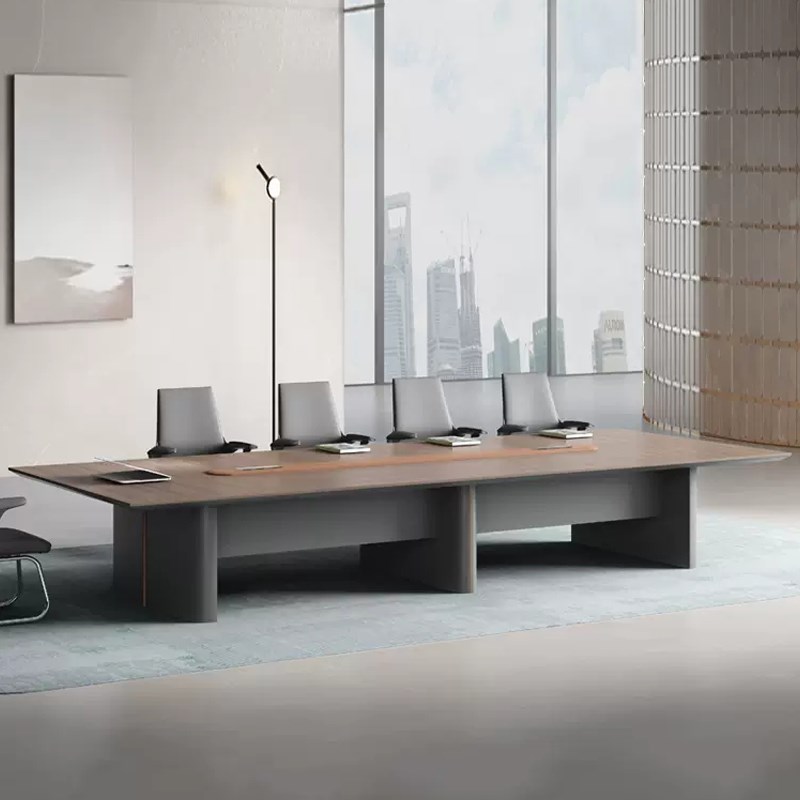 大型会议桌长桌会议桌椅v组合长方小型会议室办公家具简约