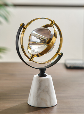 水晶地球仪摆件轻奢高档客厅办公室桌面创意电视柜.酒柜装饰品