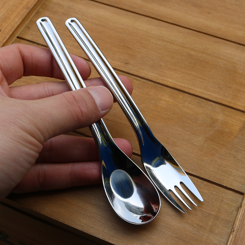 VE儿童304不锈钢叉勺套装宝宝学吃饭勺子叉子餐具婴儿辅食碗勺