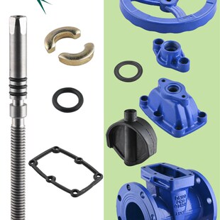 闸阀密封 配件DN100法兰暗杆 丝杆卡片O型圈 上盖亚铁150手轮闸板