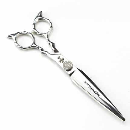 6.8寸JP440C奈普森银色克罗星系列 美发剪刀 理发剪 平剪 刘海剪