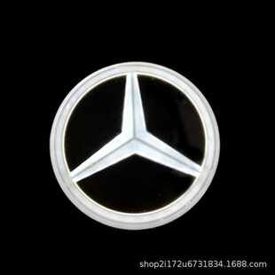 适用于奔驰标志灯S级C级E级S350汽车发光后尾标灯S300L车标灯改装
